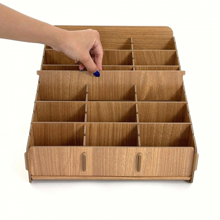 올지 우드 핸드폰보관함 휴대폰 보관함 36칸 수거함 정리 수납 학원 학교 회사 #5