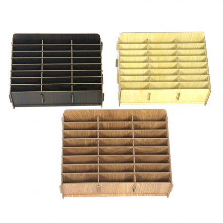 올지 우드 핸드폰보관함 휴대폰 보관함 24칸 수거함 정리 수납 학원 학교 회사 #5