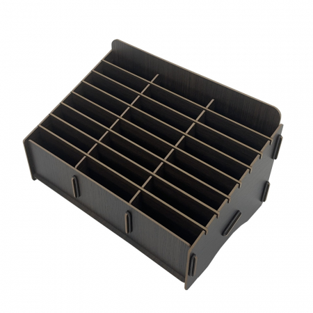 올지 우드 핸드폰보관함 휴대폰 보관함 24칸 수거함 정리 수납 학원 학교 회사 #7