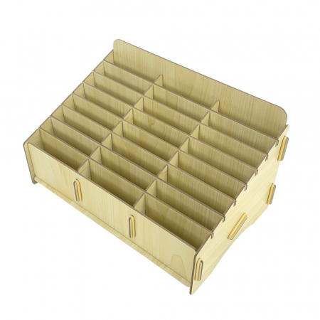 올지 우드 핸드폰보관함 휴대폰 보관함 24칸 수거함 정리 수납 학원 학교 회사 #8