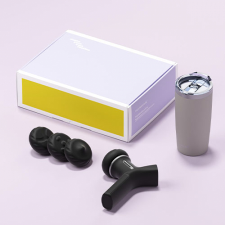 루티네 선물세트 아이언 베이직 텀블러+2500RPM 토네이도 마사지건 #2
