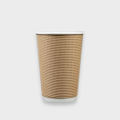 3중단열컵 베이직 크라프트 13온스 1박스 500개