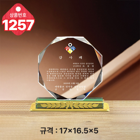 크리스탈 상패 1255 #3
