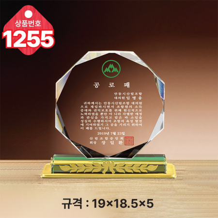 크리스탈 상패 1255 #2