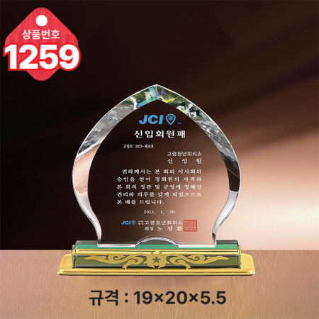 크리스탈 상패 1259 #3
