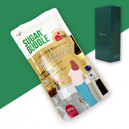 다용도 주방세제 식기세척 과일 야채 젖병 세정 슈가버블 베이킹소다 300g + 개별케이스 #2