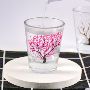 벚꽃 소주잔 술따르면 꽃피는 술잔 4개입 세트