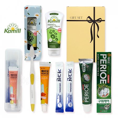 카밀핸드크림100ml선물세트 리본4호 M페리오치약100g가그린칫솔치약세트 #2