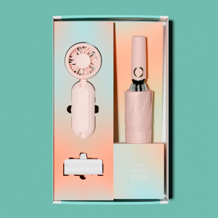 루티네 선물세트 거꾸로 3세대 자동 우양산 + 우산애착 미니 선풍기 + 보조배터리 #3