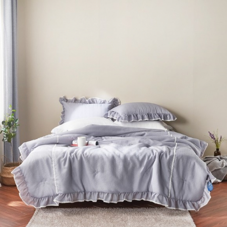 프릴 데코 스노우 냉감 시어서커+아사면 여름 이불 스프레드+베개커버 세트 // 고급침구선물가방포함 #3