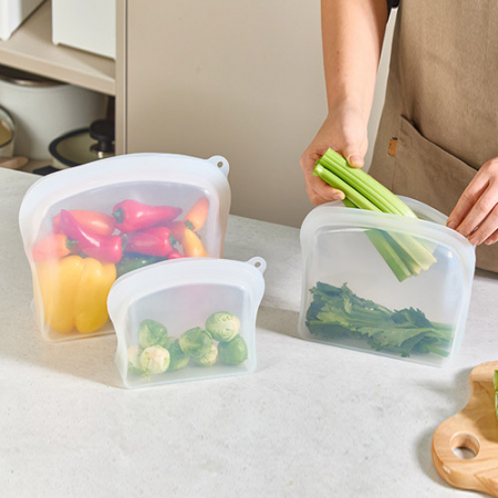 AGK노르딕 리프레쉬 실리콘 지퍼백 소형 600ml, 중형 1200ml, 대형 2000ml 3종세트 #2