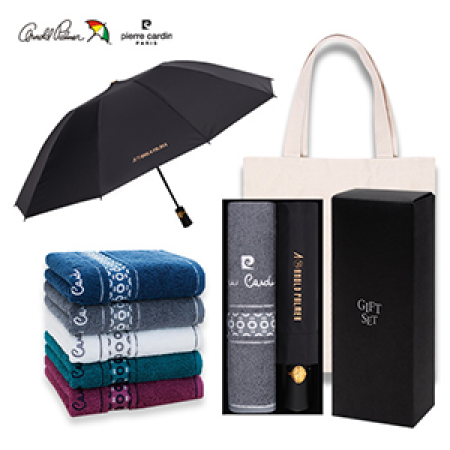 아놀드파마 3단전자동반대로우산 캐슬뱀부170타올세트 #2