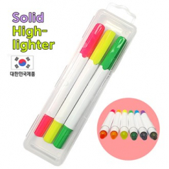 뉴백색고체형광펜 3P세트 // 국산