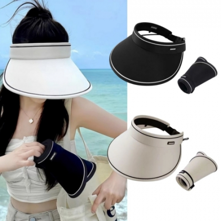 다온 여성썬캡 햇빛가리개모자 자외선차단모자 햇빛차단모자 챙넓은모자 #2