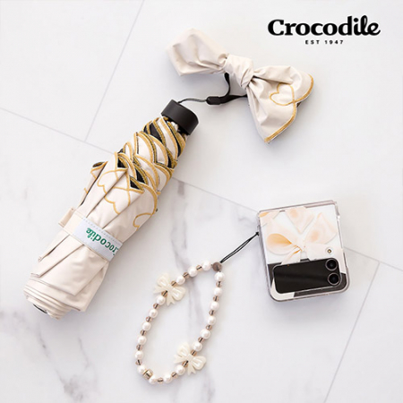 크로커다일 3단 하트포인트 자수 슬림 암막 우양산 #9