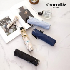 크로커다일 3단 하트포인트 자수 슬림 암막 우양산