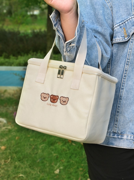 귀여운보냉백 곰돌이보냉백 이쁜아이스쿨러백 캔버스보냉백 소풍캠핑여행가방 #3