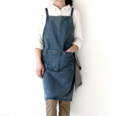 빈티지 캔버스 앞치마 미용실 공방 유치원 보육교사 앞치마 꽃가게