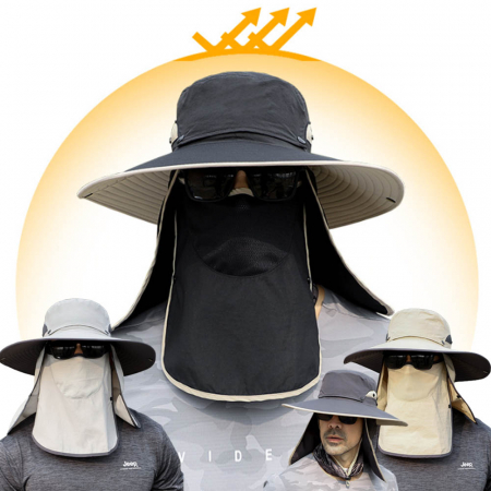 얼굴 커버 작업모자 농사 밭일 자외선 차단 등산 낚시 #2