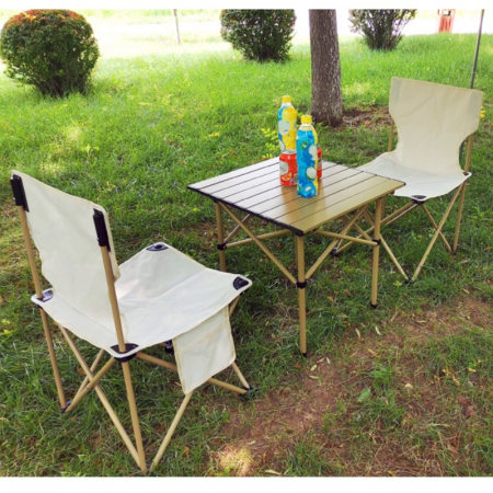 미니멀 피크닉 테이블 A세트 롤테이블 중형 의자 2개 #3