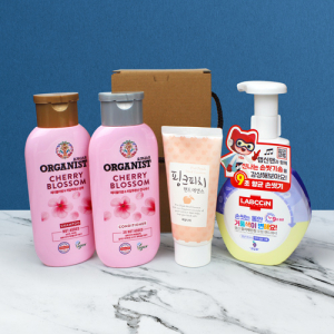 LG 오가니스트 샴푸+컨디셔너+랩신 핸드워시+과일나라 핑크피치 핸드크림