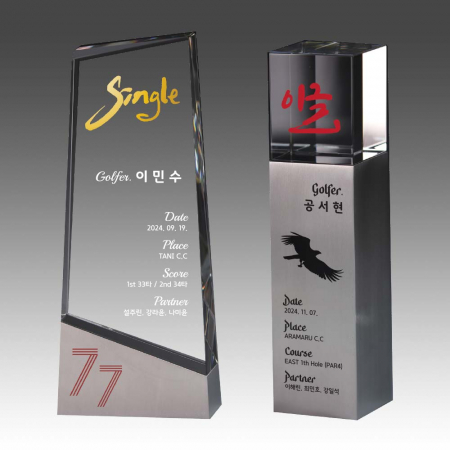메탈 크리스탈 골프 트로피 S8A-245-12 #2