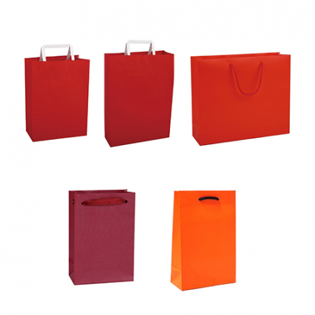 빨간색 레드 종이 쇼핑백 #2