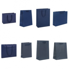 블루 네이비 종이 쇼핑백