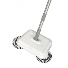 퀸나 트리플 브러쉬 먼지통 일자형 빗자루