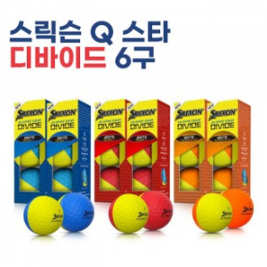 스릭슨 Q 스타 디바이드 골프공 6구 3pc 스릭슨 골프공 디바이드