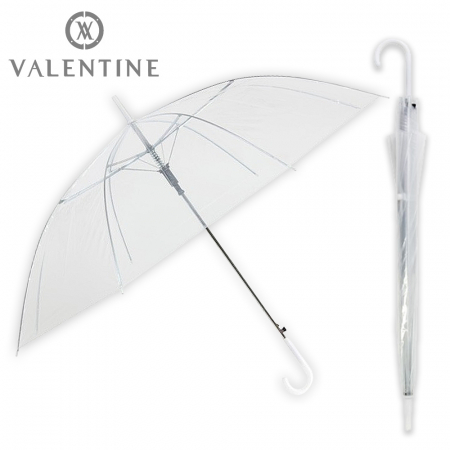 발렌타인 POE 55x8 자동 투명 비닐 곡자 장우산 #2
