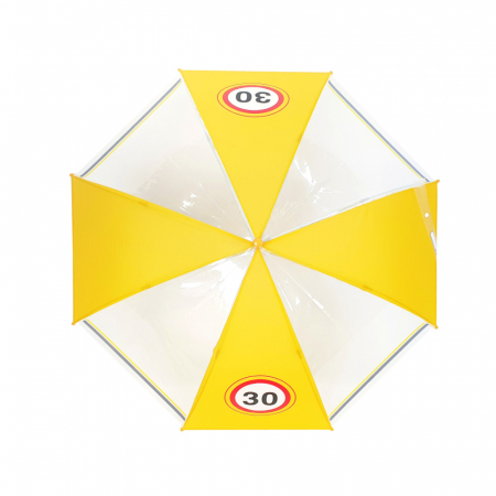 발렌타인 포에 50x8 안전속도 30 자동 투명 비닐 아동 어린이 투명 안전 곡자 장우산 #5