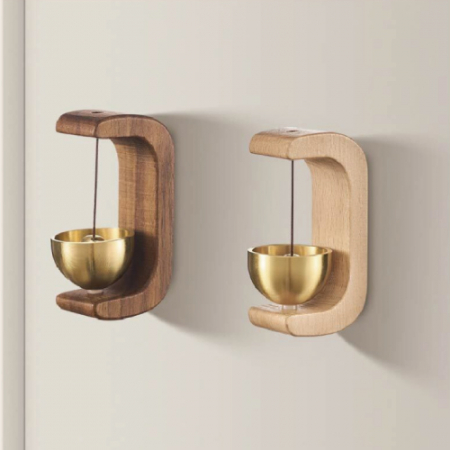 브라운 호두나무 우드 현관종 미니 도어벨 #2