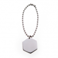 써지컬스틸 방울체인 각인 육각형 반려견인식표 H형