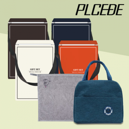 플씨드 클래식 포켓판다 보온보냉백 + 고리형 동물 캐릭터 핸드타월 2종세트 #2