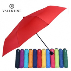 발렌타인 3단 55x8 폰지 나무 손잡이 우산