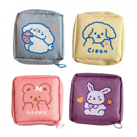 동물 미니파우치 캐릭터 화장품파우치 생리대파우치 사각파우치 #3
