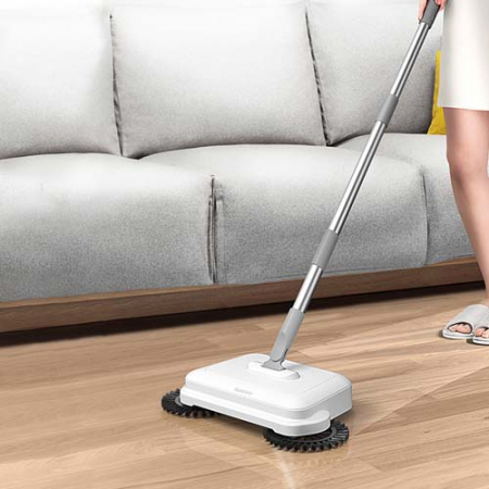 퀸나 트리플 브러쉬 먼지통 일체형 빗자루 #4