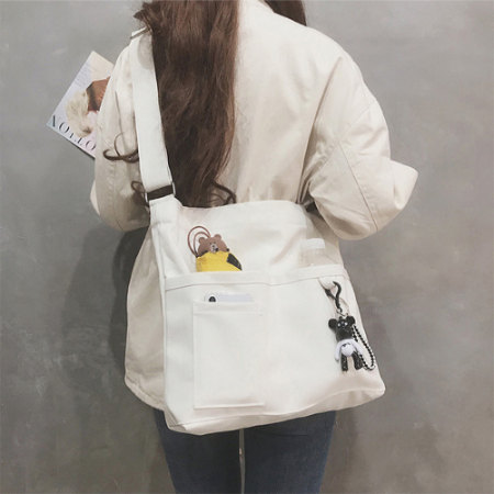 곰 키링 데일리 에코백 캔버스 가방 #3