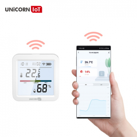 유니콘IOT TS-H9 스마트 온습도계 WIFI 무선 LCD 온습도 센서 알림 기능 #2