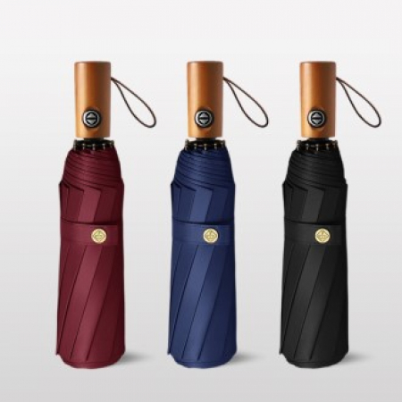 파스칼 10K 완전자동 3단 암막 양우산 (우드손잡이 UV코팅 자외선차단) #2