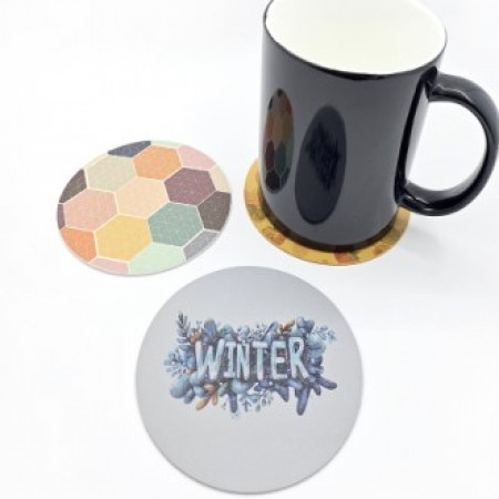 가죽컵받침 // 주문제작, 풀컬러인쇄 #2