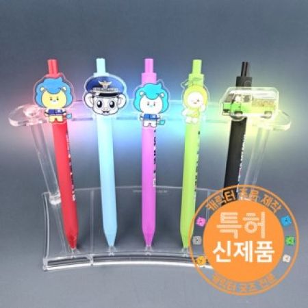 [LED][파이어볼]아크릴캐릭터 삼각러버볼펜 #2