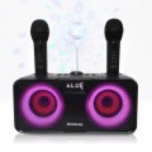 파인큐브 블루투스 듀얼마이크 휴대용 노래방기기 블루 아이 + usb형 미니 미러볼