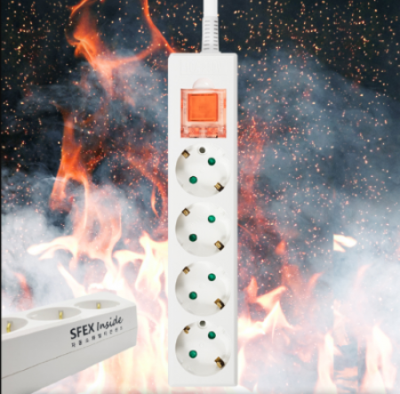 화재예방 자동소화멀티탭 메인스위치 4구 5M #4