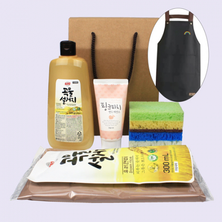 트리오 곡물설거지 용기리필 앞치마 6종세트 #2