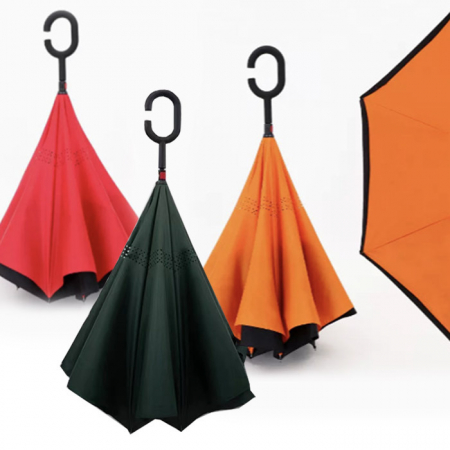 U043 비비드 거꾸로 장우산 자동우산 행사 기념품 인쇄 주문제작 #3