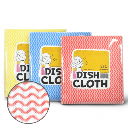 물에 빨아 사용하는 간편 위생 판촉 행주 3매입 #4