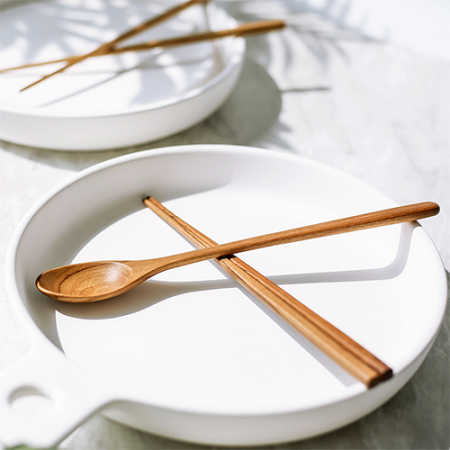 티크원목 옻칠 수저세트 4set #4