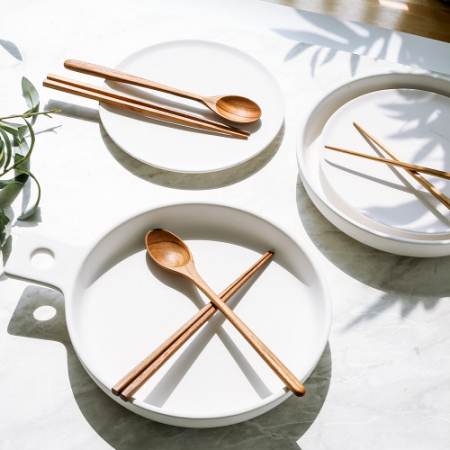 티크원목 옻칠 수저세트 2set #5